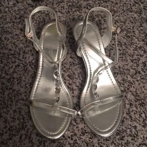 Silver Slipper Heel